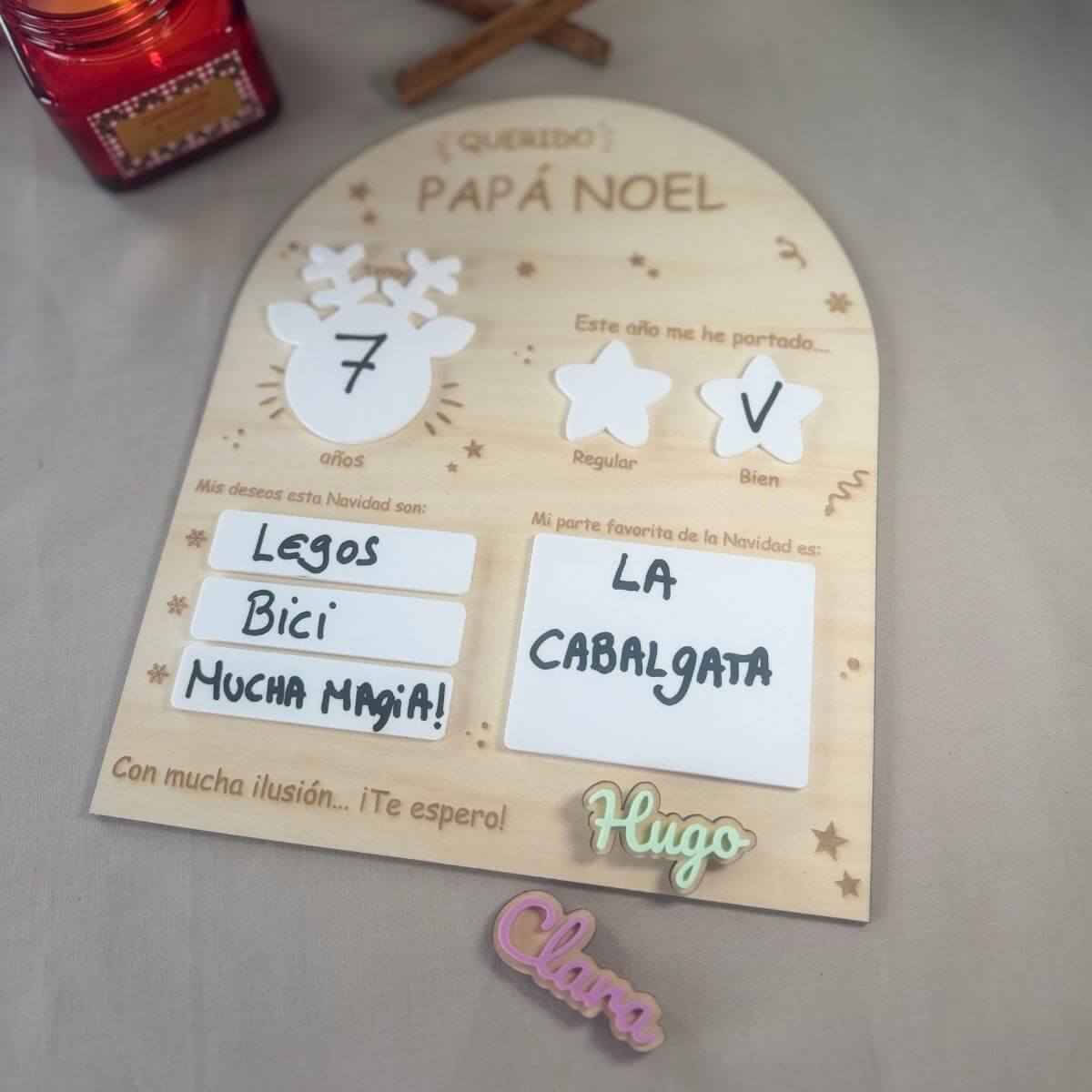 Lista de Deseos de Navidad para Papá Noel | Personalizada Lista de Deseos para Papá Noel | Placa de Navidad Personalizada Placa Lista de Deseos para Papá Noel | Navidad Personalizada Lista de Deseos Navidad para Niños | Papá Noel Personalizada Placa de Deseos de Navidad para Niños | Papá Noel
