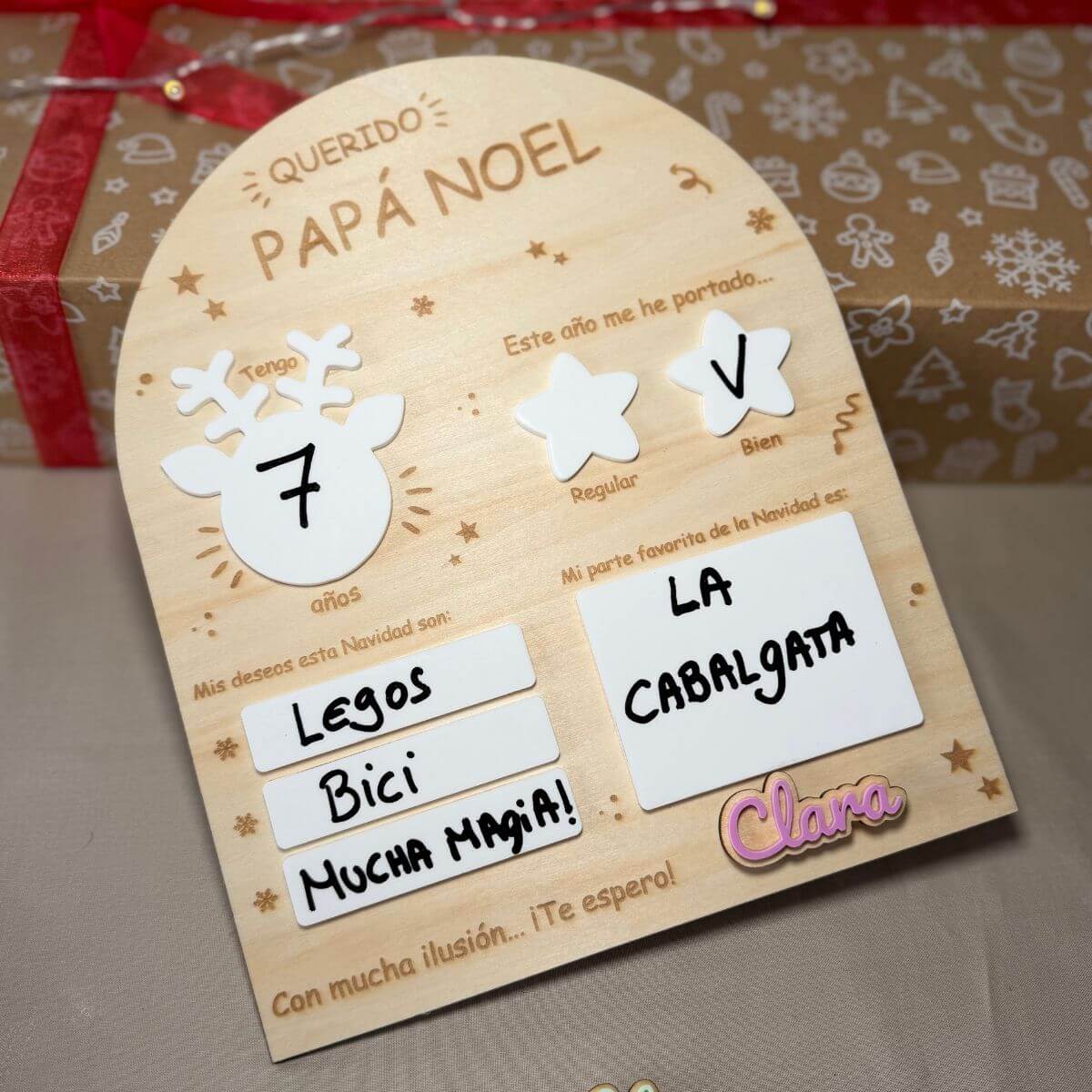 Lista de Deseos de Navidad para Papá Noel | Personalizada Lista de Deseos para Papá Noel | Placa de Navidad Personalizada Placa Lista de Deseos para Papá Noel | Navidad Personalizada Lista de Deseos Navidad para Niños | Papá Noel Personalizada Placa de Deseos de Navidad para Niños | Papá Noel