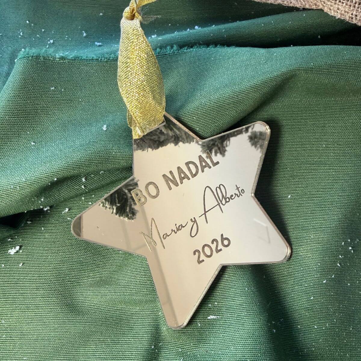 Estrella de Navidad espejo personalizada con nombre Estrella espejo personalizada para árbol de Navidad Adorno de Navidad en metacrilato espejo personalizado Estrella navideña espejo con nombre personalizado Estrella personalizada de Navidad para decorar el árbol Adorno estrella espejo personalizado para Navidad