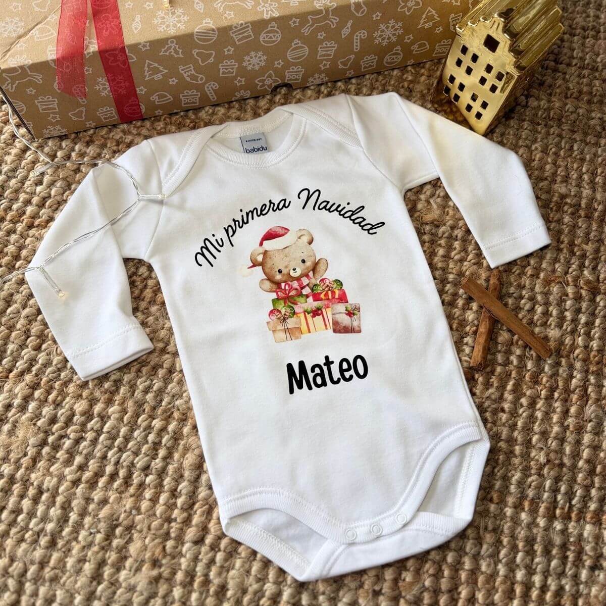 Body bebé Navidad personalizado con nombre Body de bebé personalizado para Navidad Body bebé personalizado Mi Primera Navidad Body navideño para bebé con nombre Body Navidad personalizado para bebé Body de bebé para Navidad personalizado con nombre