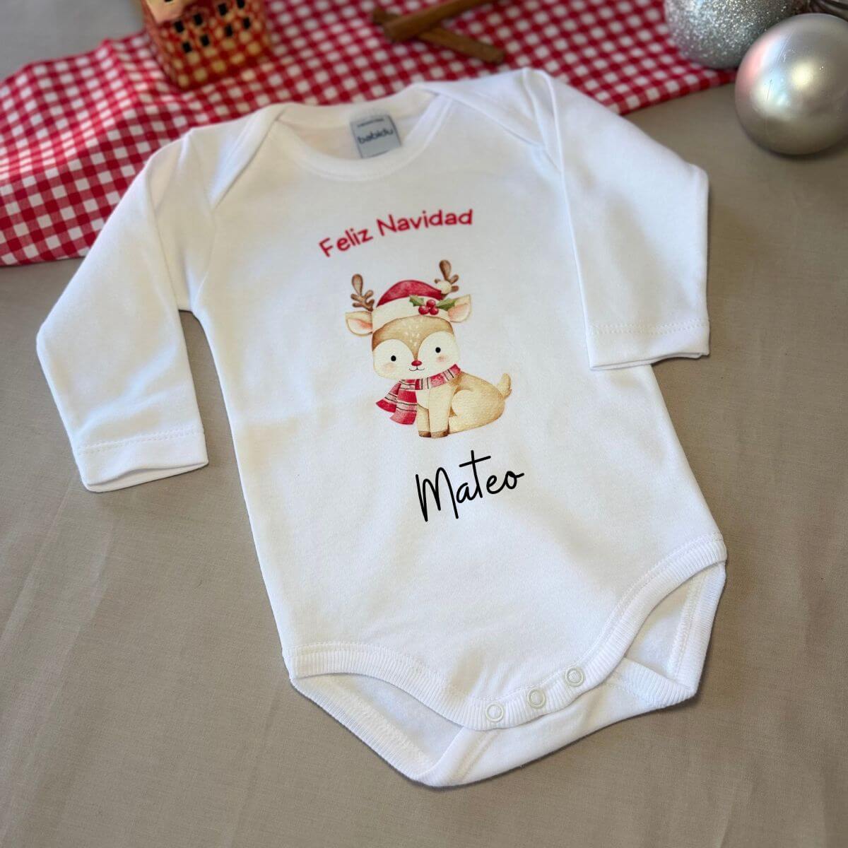 Body bebé Navidad personalizado con nombre Body de bebé personalizado para Navidad Body bebé personalizado Mi Primera Navidad Body navideño para bebé con nombre Body Navidad personalizado para bebé Body de bebé para Navidad personalizado con nombre