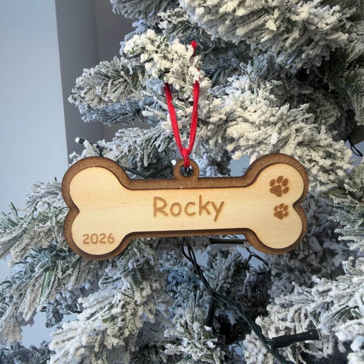 Adorno de Navidad para mascota personalizado con nombre Hueso de Navidad personalizado para perro con nombre Adorno navideño para perro personalizado para el árbol Hueso personalizado para mascota como adorno de Navidad Adorno para árbol de Navidad personalizado para perro Adorno de Navidad con nombre para mascota en forma de hueso